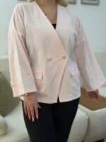 کت یقه V لینن - Image 4