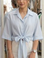 شومیز گره ای شیشه ای